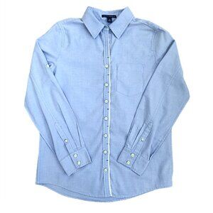 NWT Banana Republic Sky Blue Cotton Button-Up Long Sleeve Shirt S Classic Work